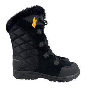 Columbia Winter Boot Ice Maiden II Womens 8.5 Waterproof Insulated Black Grey
